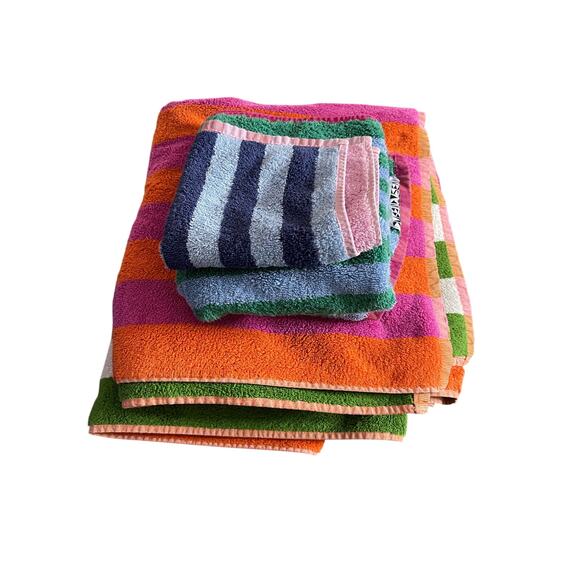 Dusen Dusen Striped Bath Towels Set of 4 - Picture 6 of 11